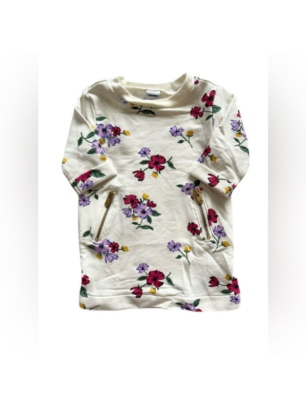 🩵4/$20 Old Navy Casual Floral Dress Cream